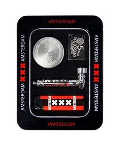 Amsterdam Metal Pipe Gift Set w/ Magno Mix Grinder
